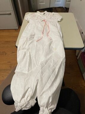 Girls Eyelet one piece outfit - Size 4T - Jo Lene